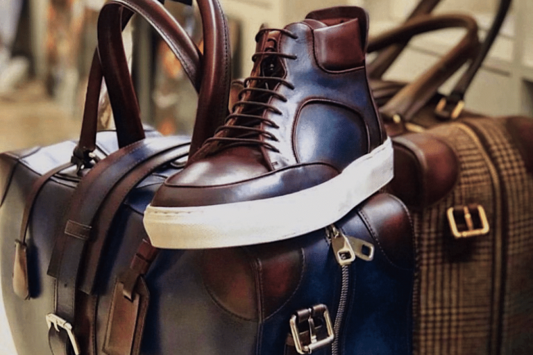 Leather Shoes made to measure, on top of Fall Fashion leather bag