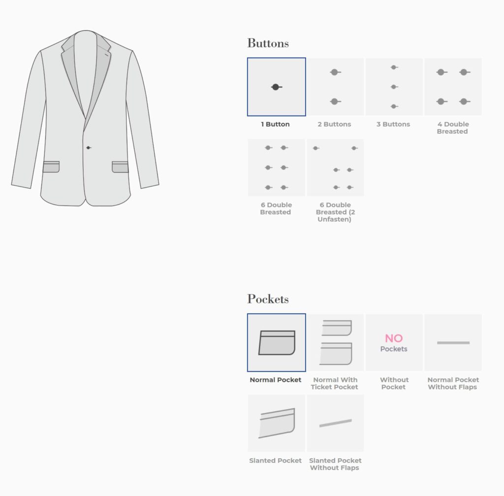 Custom Suit Online Tool