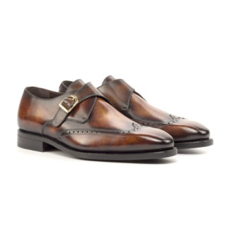 Goodyear Welt Single Monkstrap in Fire Patina